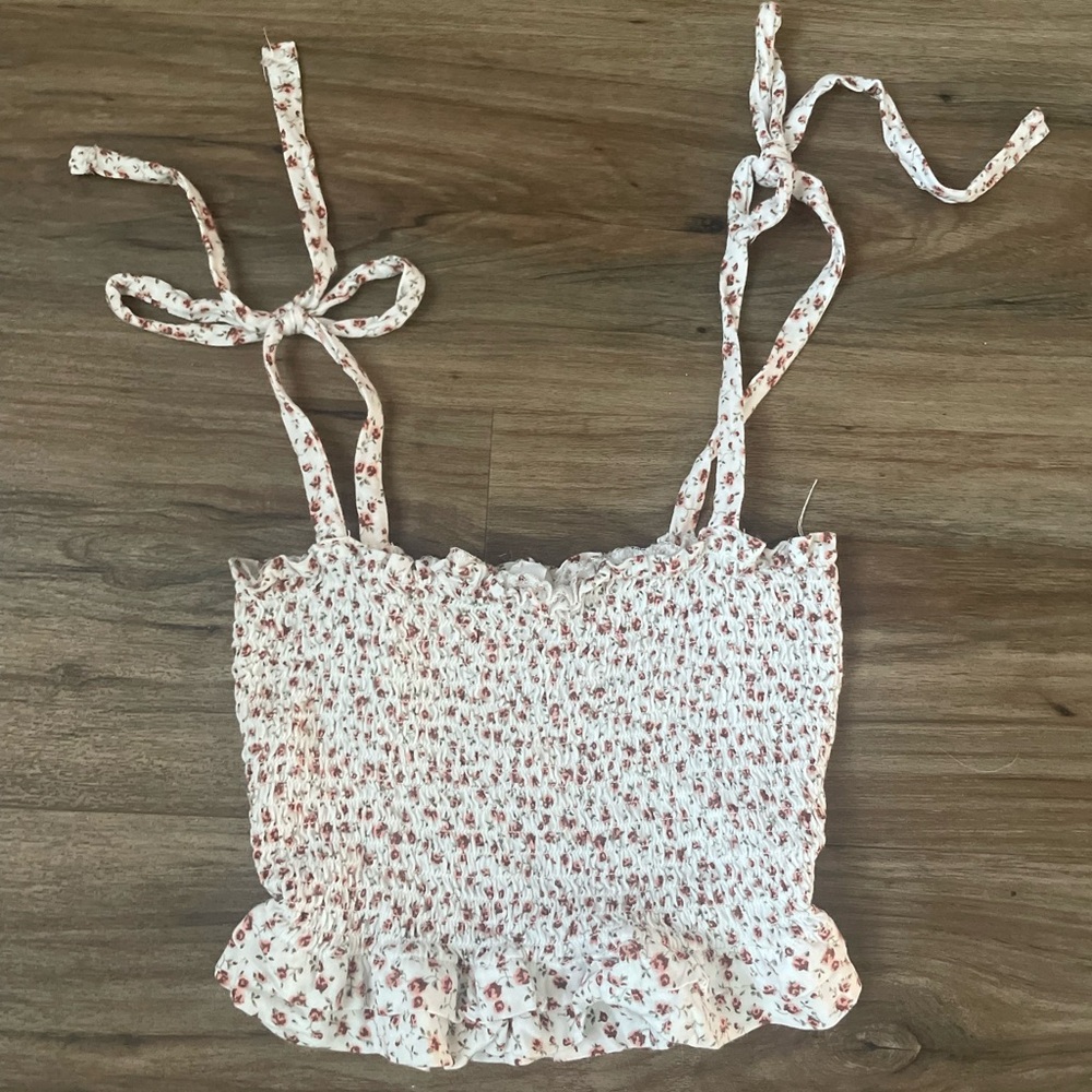 Garage Floral Crop Tank Top Size XS
